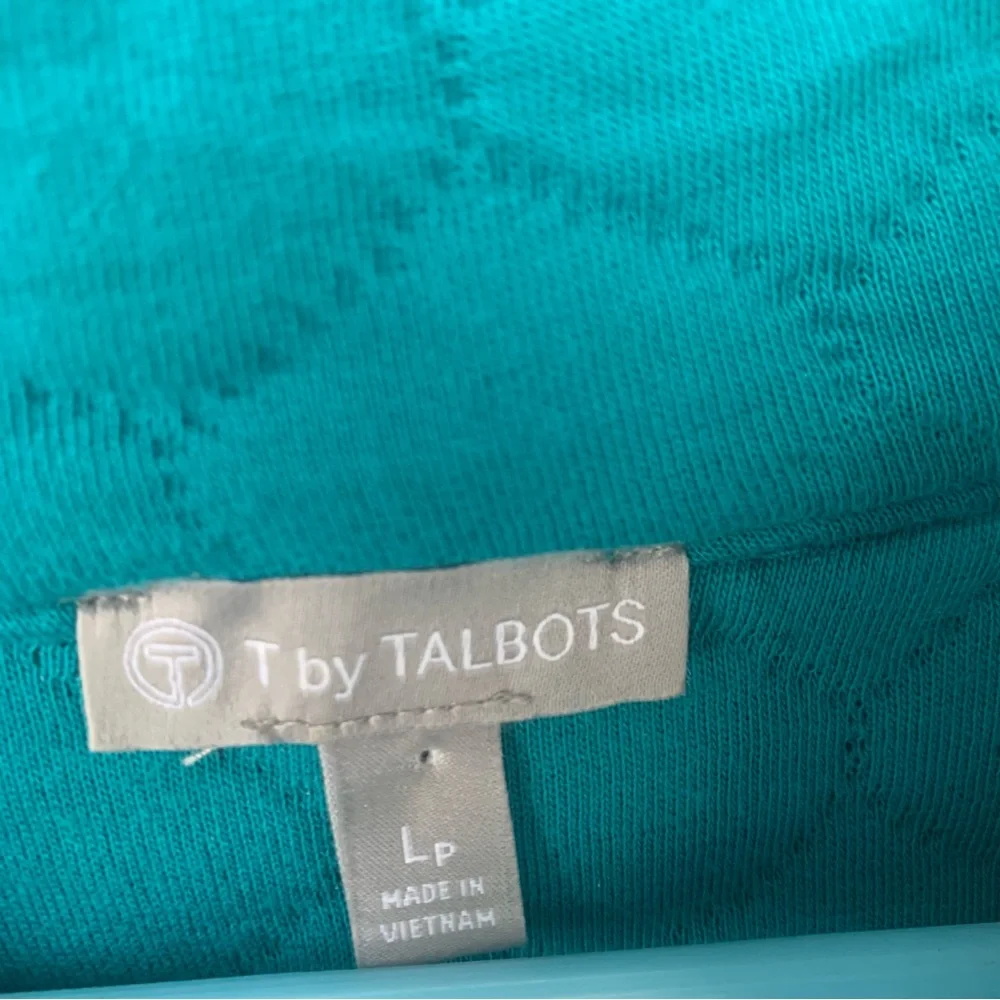 Talbots Turquoise Quilted Top (Large Petite) - Picture 2 of 9